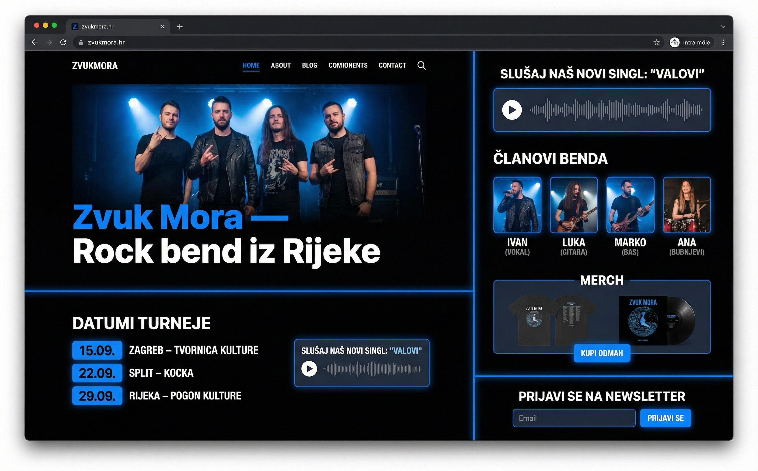 Glazbeni bend stranica