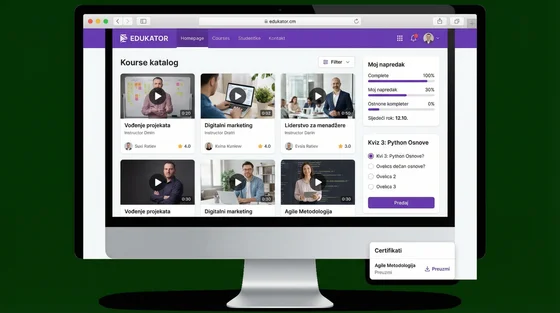 E-learning platforma